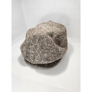 Vintage Union made Tweed Newsboy Cap Medium 7–7 1/8 Made in USA Classic Flat Hat